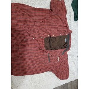 Columbia PHG XXL Shirt Red Plaid Short Sleeve Button Up Mens
